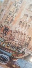 Pair of Vintage 11.5 X 8.5 Watercolor pictures of Malta by ARTIST FREE SHIPPING