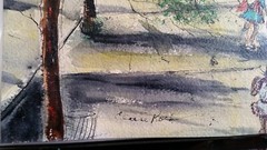 Original Signed Elaine Roth Impressionist – Charleston Children-Mixed Media/Oil