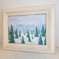 Original Art Painting „Mountain Pass“ Signed By Nighswonger 13 1/8″ X 16 1/8″