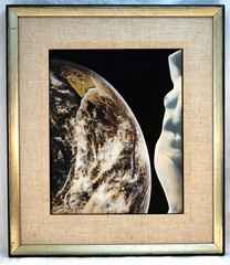 Sicner Nude & the World Signed and Framed Multimedia Collage