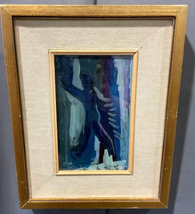 VTG Tuscan Expressionism Oil Painting Italian 1963 Livorno School Signed Pilade