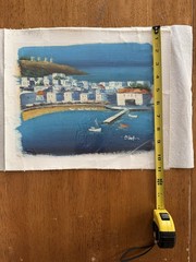 Greek Island Mykonos Unframed Original Oil Painting On Canvas 8×10