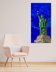 🔵 Freedom Reigns | Original Painting Statue of Liberty Hybrid Fluid Realism