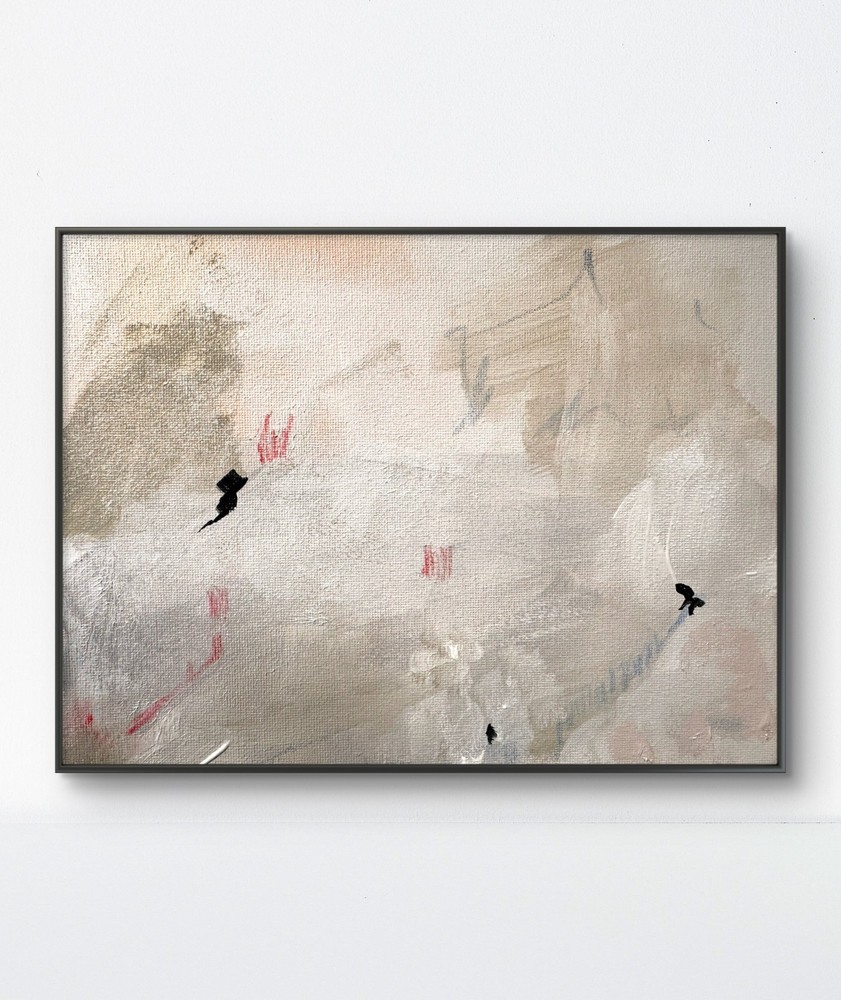 Original Abstract Expressionism 8×10 Neutral Study 2 Handmade Signed Fine Art 57