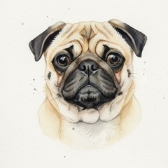 Original 5×7 Custom Hand painted watercolor Pet portraits