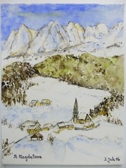 Ingeborg Jakob Wilhelmshaven Watercolour Hand Signed Dated 13×18.5cm To-5017