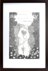 1971 „LOVE EMBRACE“Soviet Underground AVANT-GARDE Artist ALEXEI POPOV-FRIN🔥SIGN