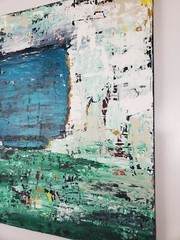 Original Abstract Bowl Painting – Textured Wall Artwork Home Decor Canvas 22X22