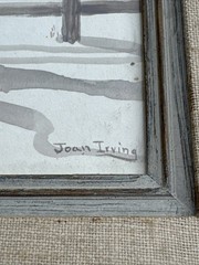 JOAN IRVING PAINTING LISTED FAMOUS WOMAN ESTATE LANDSCAPE WINTER AMERICAN RARE