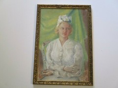 ANTIQUE CHARLOTTE LIGHT DRAWING PORTRAIT PRETTY WOMAN FEMALE MODEL ART DECO ERA