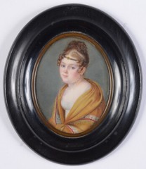 Jacques Delaplace (1767-aft. 1831) „Portrait of a young lady“, fine miniature