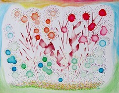Original 14 x 11 inch acrylic on canvas board: „Floral Pop“, unframed