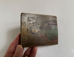 Antique 4.5″X3.5″ Religious ICON PAINTING on Wood-Saint Pantaleon-Physician-OLD!