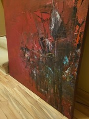 „Graffiti Town“ Dystopian Inspired Future Street Art Canvas Painting 3x3ft BIG