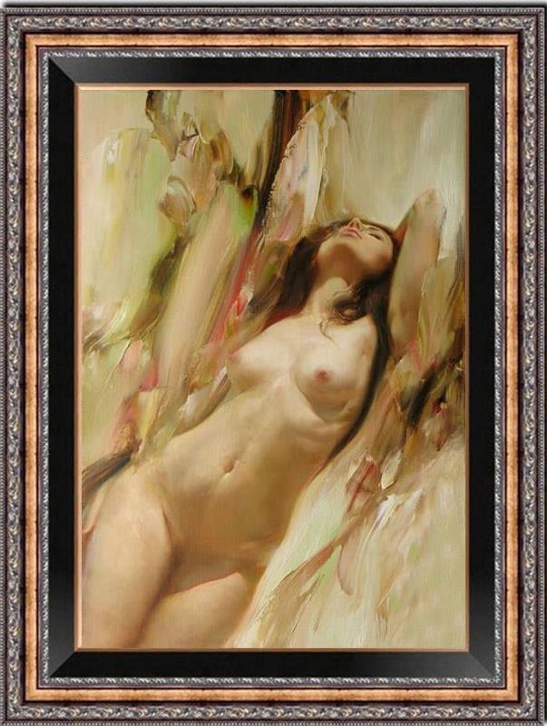 Original Nude Woman Reclining Pose Oil Painting Female Portrait Cancas Art Decor