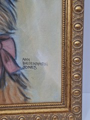 Hand Painted Framed Yorkshire Terrier Canvas Print Pet Portrait Wall Art 14″x14″