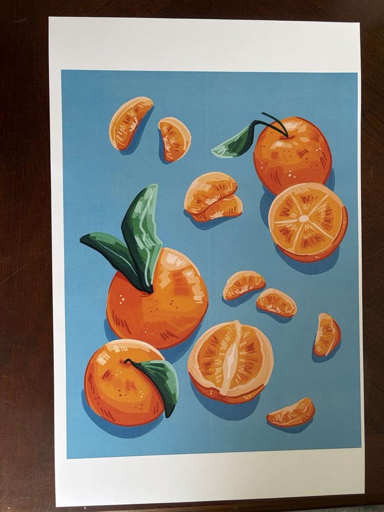 Oranges Original Art Print 11×17 Signed by Artist ACEO