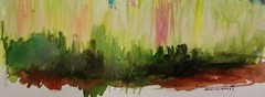 ORIGINAL FARM Landscape WATERCOLOR Painting JMW art John Williams Expressionism