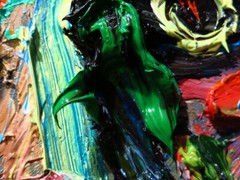 MODERN ORIGINAL OIL█PAINTING VINTAGE IMPRESSIONIST█ART REALISM SIGNED ABSTRACT█A