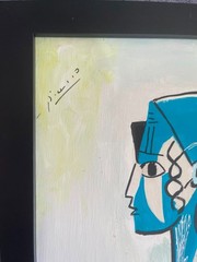 PABLO PICASSO oil painting framed on sealed and signed wood