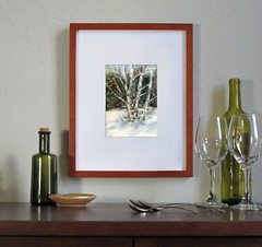 Linda Henry WINTER TREES Original Watercolor Landscape – Matted & ready to frame