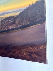Original Oil Painting Sunset Art Sky Clouds Landscape Colorado Mountains Mikah