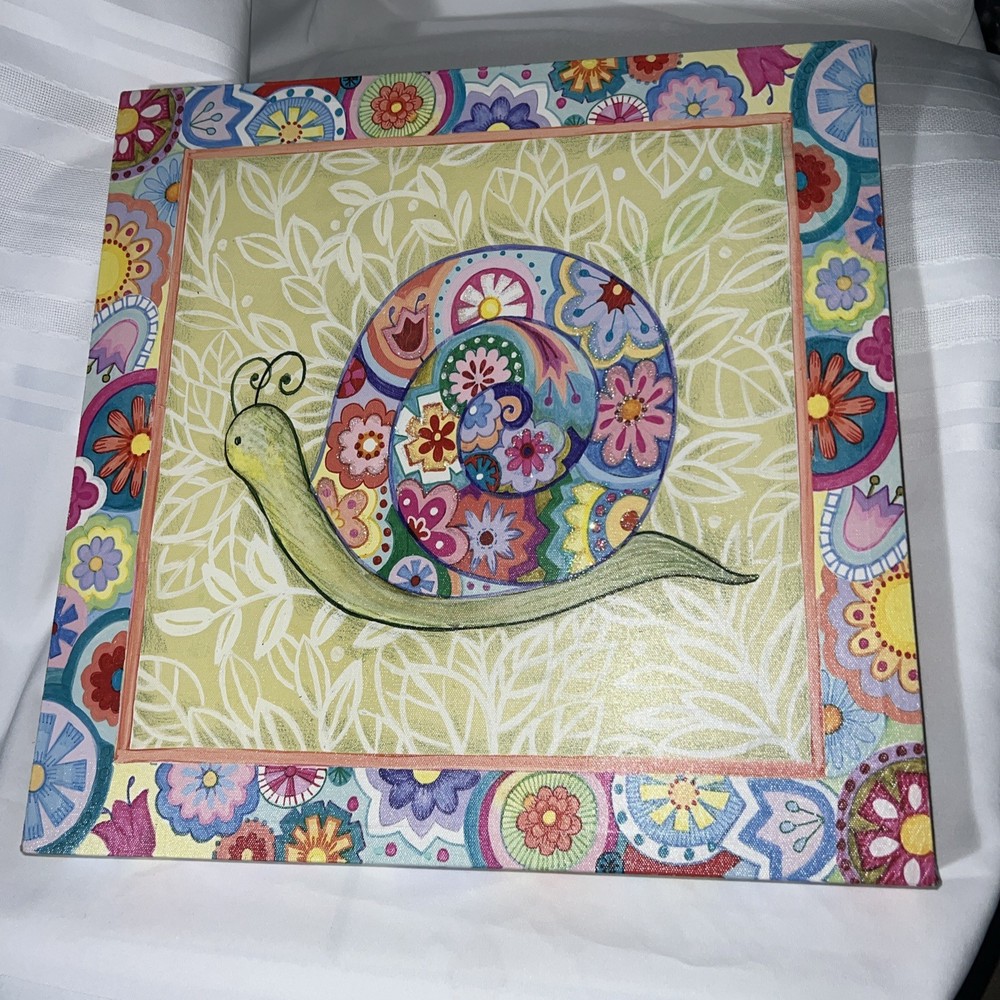 18”*18” Bohemian-style snail art canvas painting,come From Los Angeles