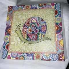 18”*18” Bohemian-style snail art canvas painting,come From Los Angeles