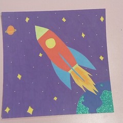 8×8 Inch Acrylic, And Gouache Painting On Watercolor Paper Title Space Time A1