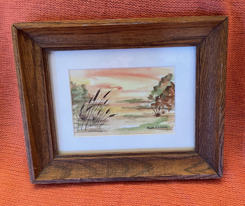 Original watercolor painting, 5 1/2”x 3 1/2”in 8×10 Frame Original and signed