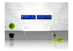 Wall Art CONTEMPORARY PAINTING . ORIGINAL . The Way We Are . DUAL I+II