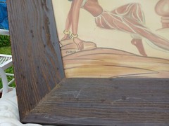 CARLO OF HOLLYWOOD Painting watercolor Harem woman with manacles and Persian