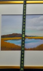 JANE LINCOLN CAPE CODE MASS „STILL WATERS“ PASTEL/PAPER EXHIBITED CUSTOM FRAMED