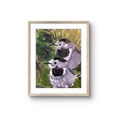 Two Fledglings „Dorkbutts“ Neo Expressionism Original Artwork on Canvas.