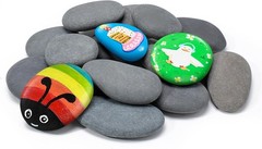 15 Pcs Rocks for Painting River Rocks to Paint 2″-3″ Flat Painting Rocks