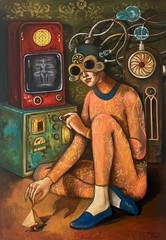 Carlos Guzman 90×63 cm acylic/canvas T:Inter Dimensional cuban beautiful art .