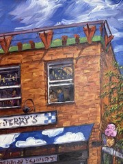 Charles Dickinson Ben And Jerry’s Street View Oil On Canvas Ann Arbor Michigan