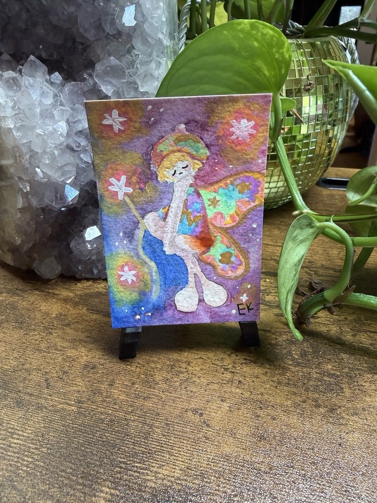 ACEO Art Card Fairy, “Dream Pixie” Signed OOAK Fairy Fantasy Mini Art