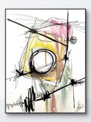 Original Abstract Expressionism 11×14 Handmade Signed Unique Den Wall Art 208