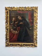 ANTIQUE OLD MASTER PAINTING RELIGIOUS ICON PORTRAIT 18TH CENTURY OR OLDER RELIC