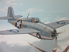 Raymond Waddey Painting F4F Wildcat WWII Combat Pilot Signed W.W. Taylor 18″x24″