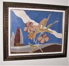 1930s Gouache Deco Painting by COLLAZZI Fantasy