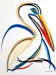 Pelican 7 – Original Abstract Acrylic Painting on Canvas