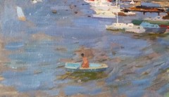 Oil painting City of Nikolaev Ukrainian painter cardboard original cityscape art