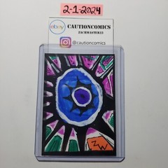 ORIGINAL ARTWORK | ACEO „ALL 4 KNOW“ Surreal Abstract Art | 3.5 X 2.5 Inches