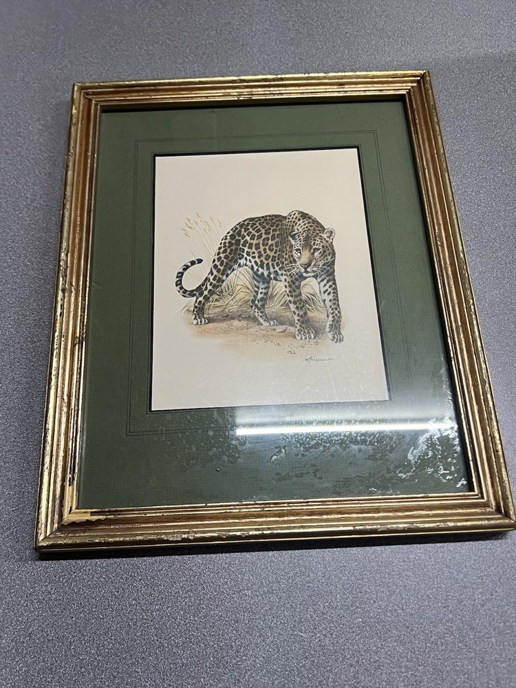 Imogene H Farnsworth Cougar Limited Edition Signed & Numbered H 15 1/2 W 12 1/2