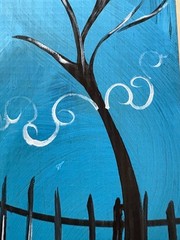 New Orleans Bourbon St 24″ Street Art Wood Board Painting Original By T.S. 2011