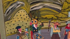 J. Francisco Ugsha Tigua Ecuador Folk Art Painting Signed Large 14×20
