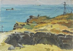 Anatoli Dovzhenko (1932-1991) „Coastal Motif“, oil painting, 1957 (1)