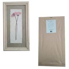 Sondra Wampler Floral Art Print Vintage 1999 Pink Daisy Framed Cottagecore Decor